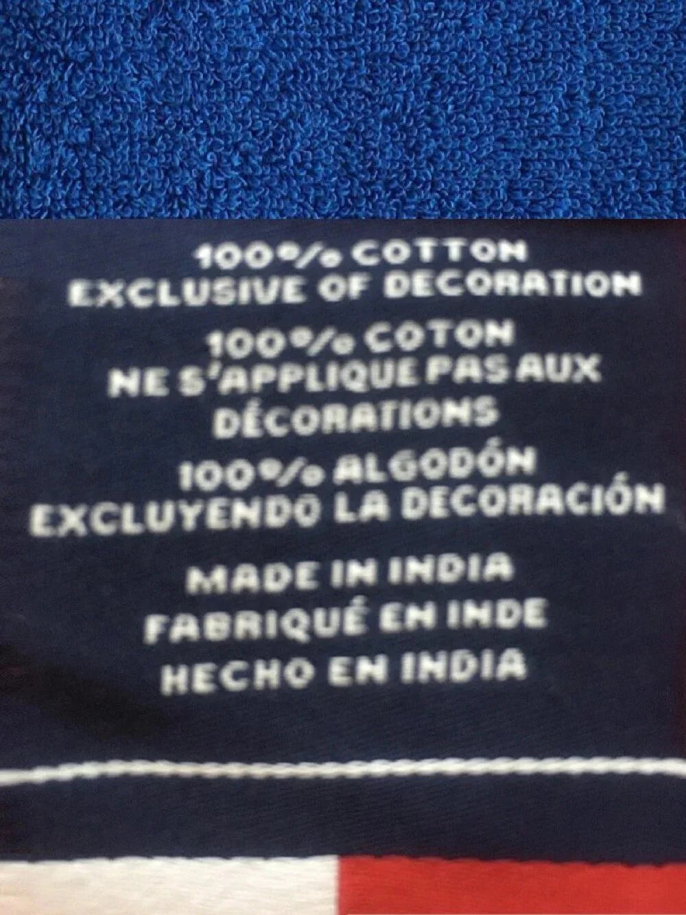 new 6-piece BRIGHT BLUE Tommy Hilfiger Modern American 100% Cotton Towel Set